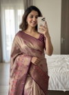 Fancy Tissue Pure Banarasi Zari Work Saree Wholesale In India